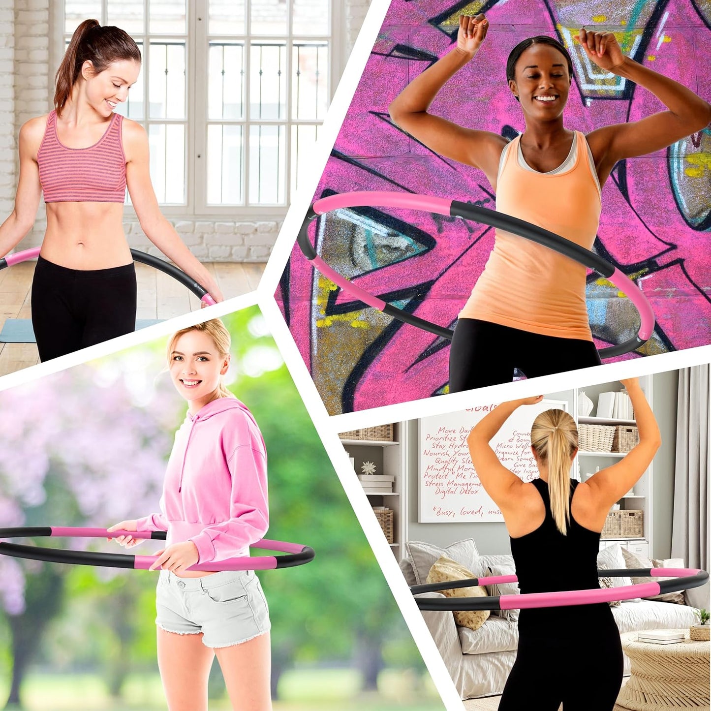 Weighted Fitness Hoop for Adults Beginners, 2lb