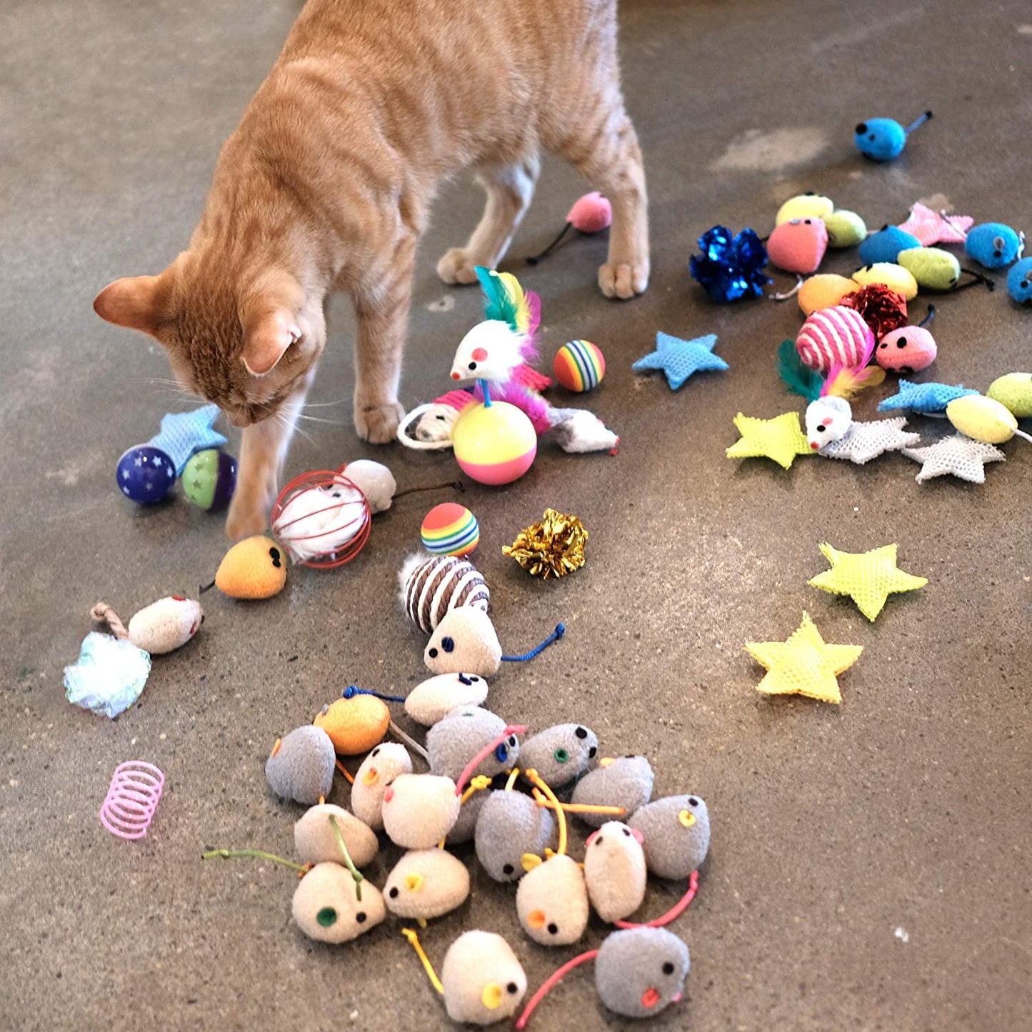 20 Pcs Cat Toys, Catnip Mice, Cat Mouse Toys, Catnip Cat Toys, (Grey)