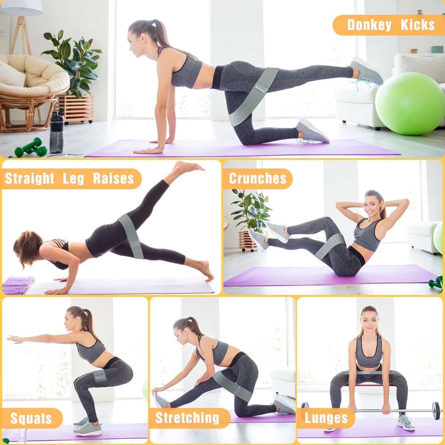Resistance Bands for Legs and Butt Exercise Bands