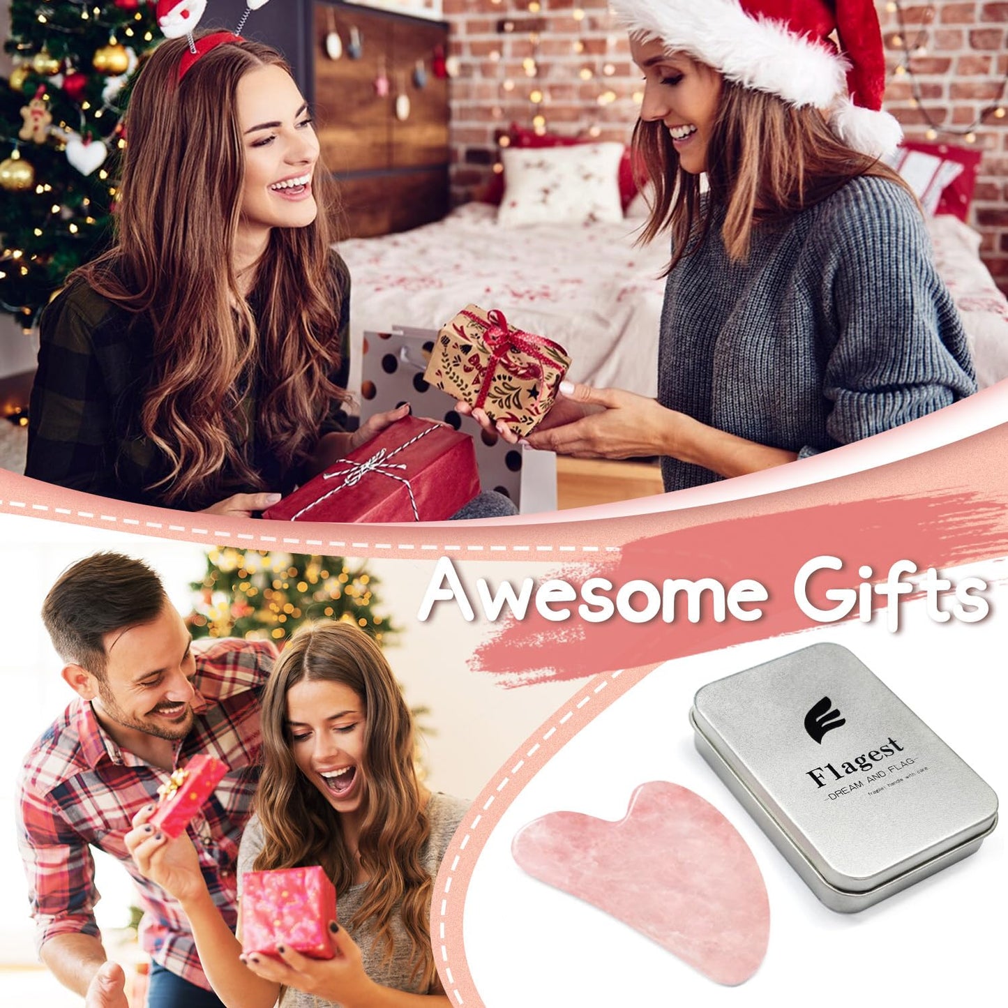 Flagest Stainless Steel Gua Sha Facial Tools