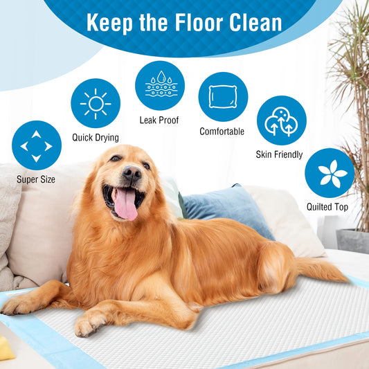 L Puppy Pads Dog Training Pads, 22"x 22", 100 COUNT