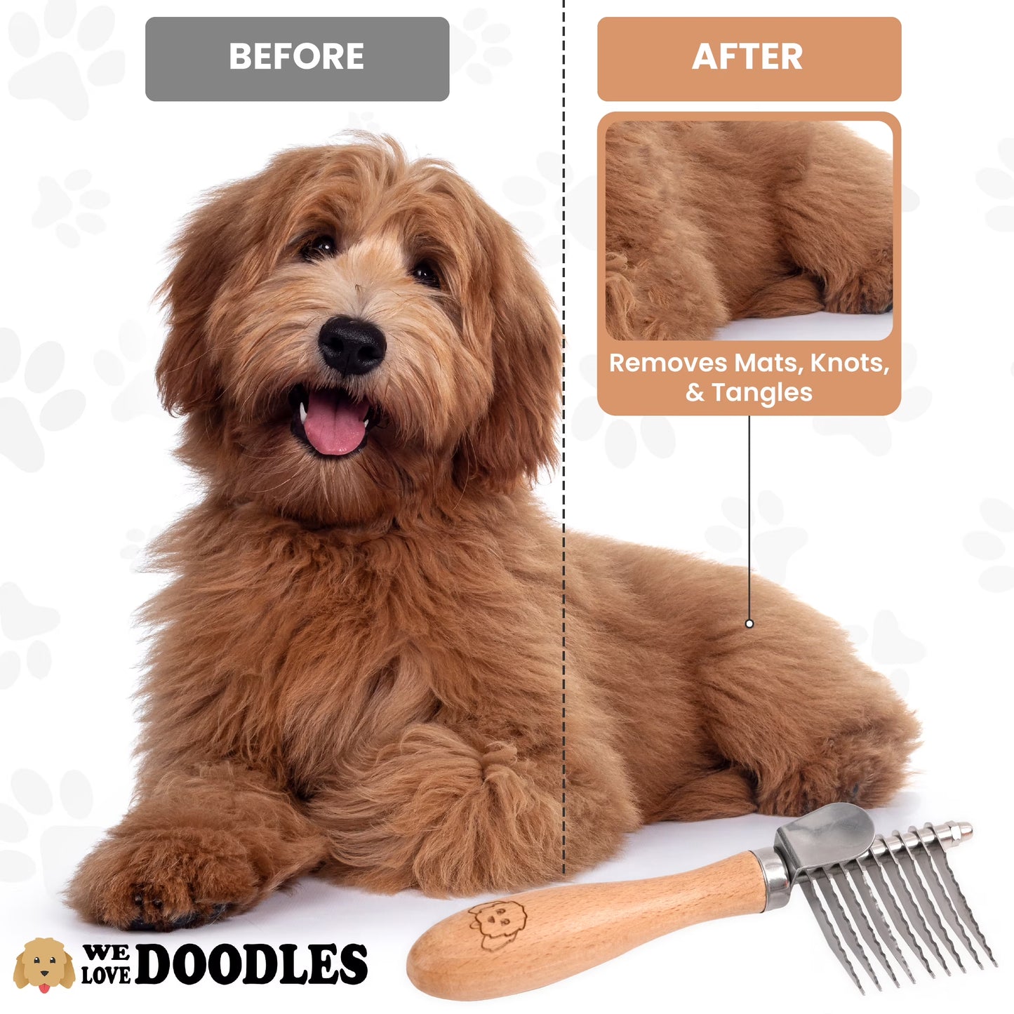 Dog Dematting Rake Comb, Small