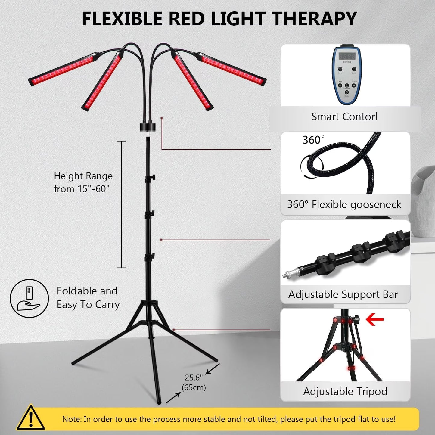 Red Light Therapy Lamp, 32W 180LEDs