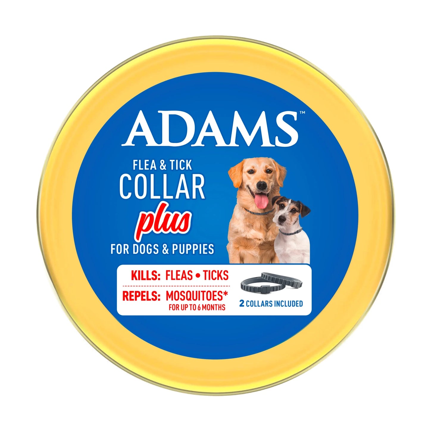 Flea & Tick Collar Plus for Dogs & Puppies, 2 Count