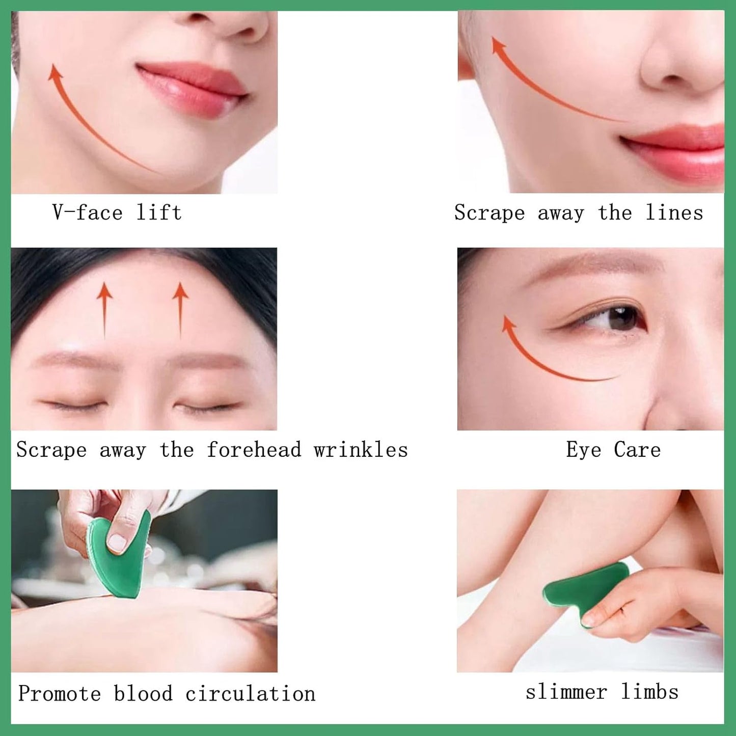 Gua Sha Jade Stone Massage Tool for Woman (Pink)