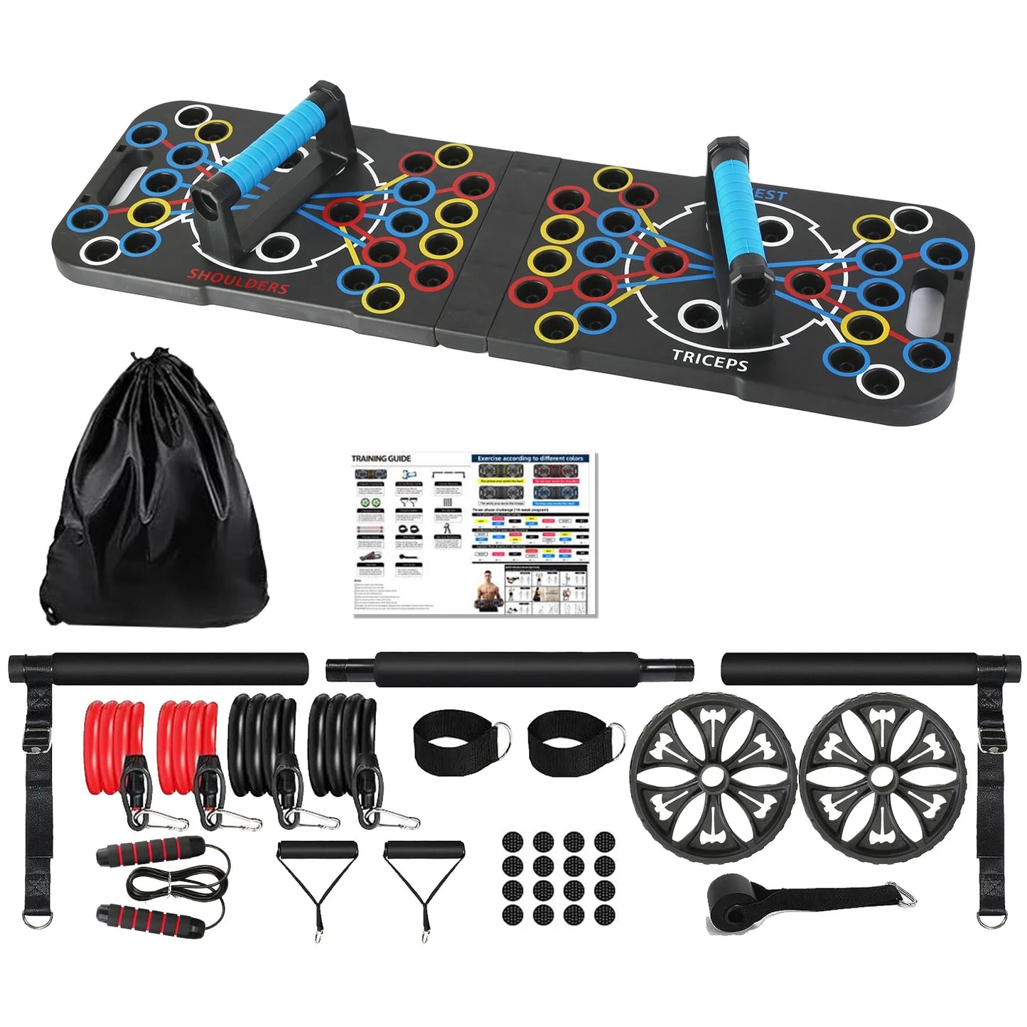 Multifunctional Push-Up Board for Home - Black