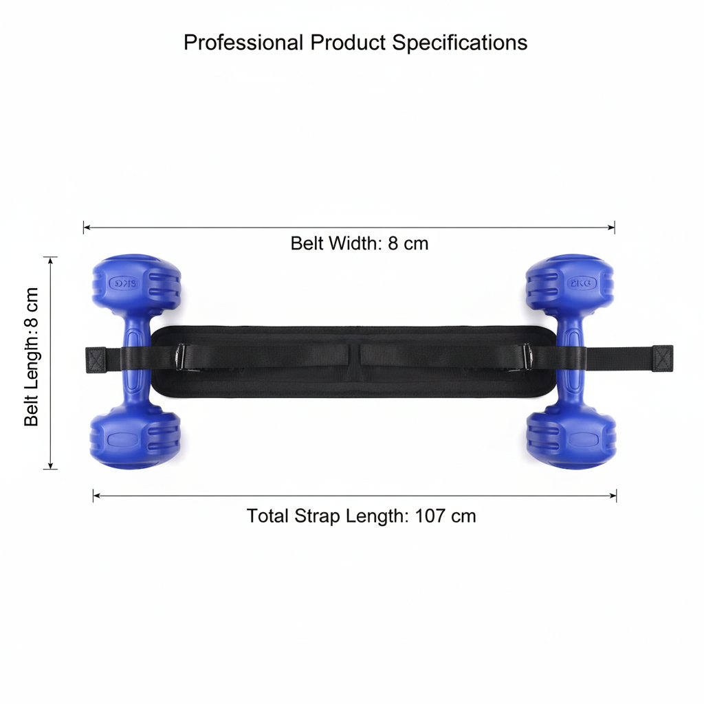 Hip Thrust Belt with Measurements