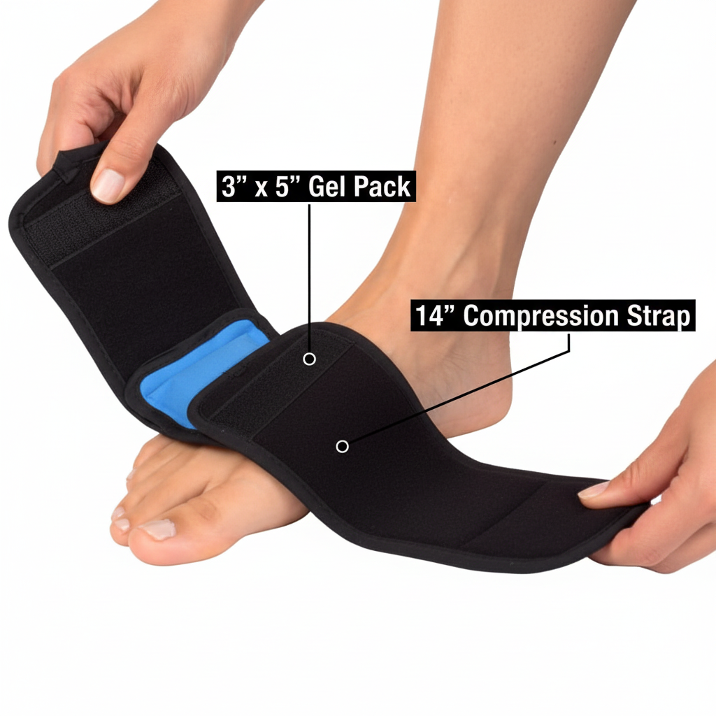 NatraCure Ice Pack Wrap with Both Measurements