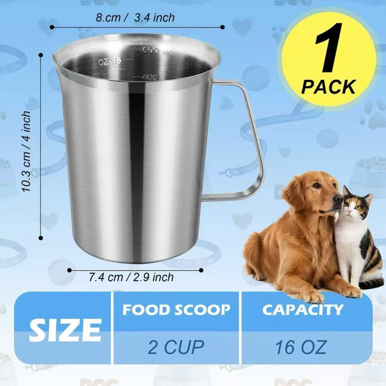 2Cup Dog Food Scoop 