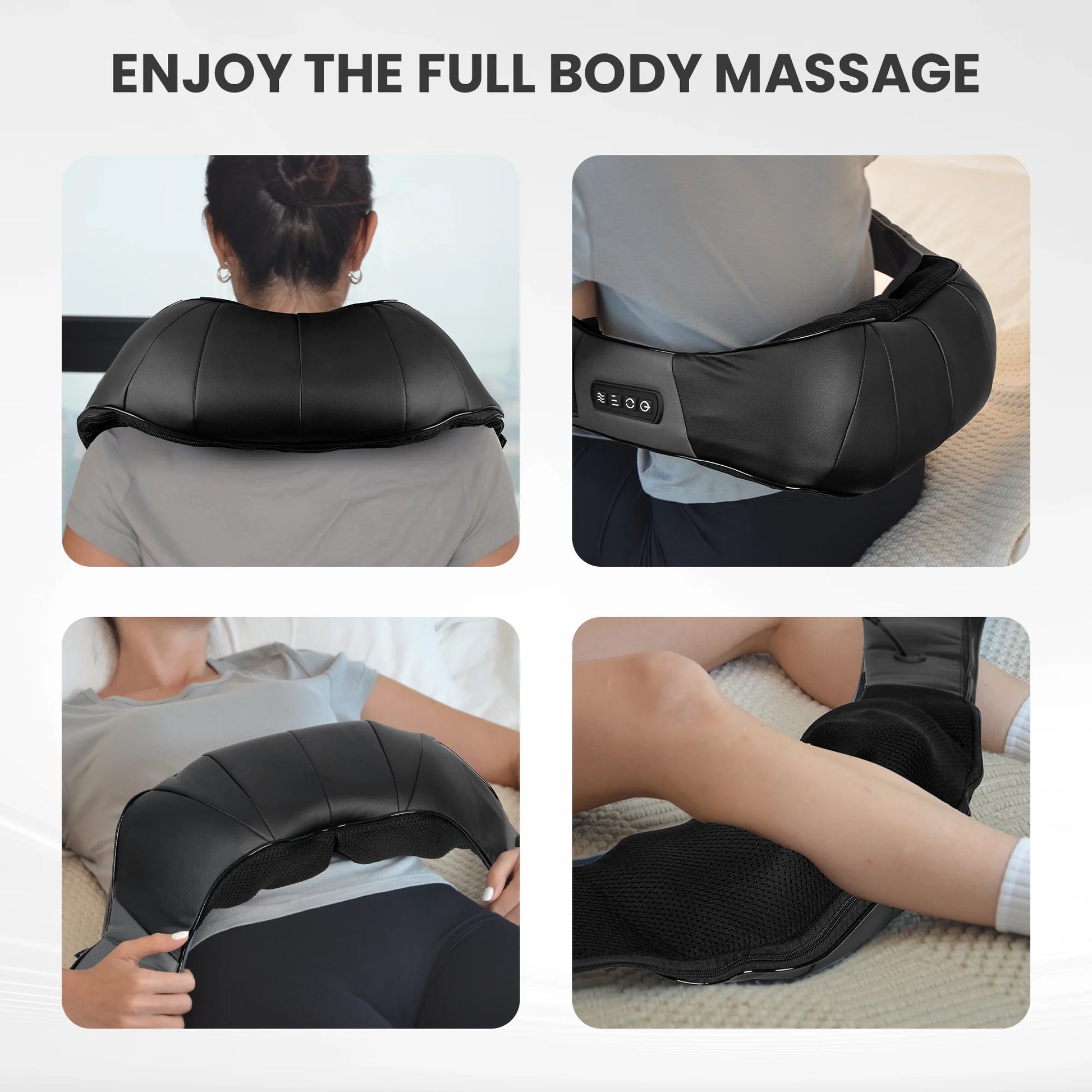 4D Shiatsu Cordless Neck Back Massager with Heat