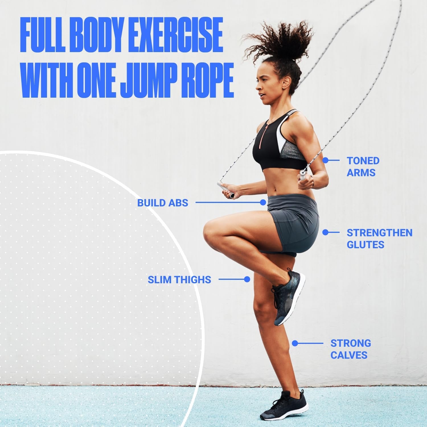 Sportbit Custom-Fit Beaded Jump Rope