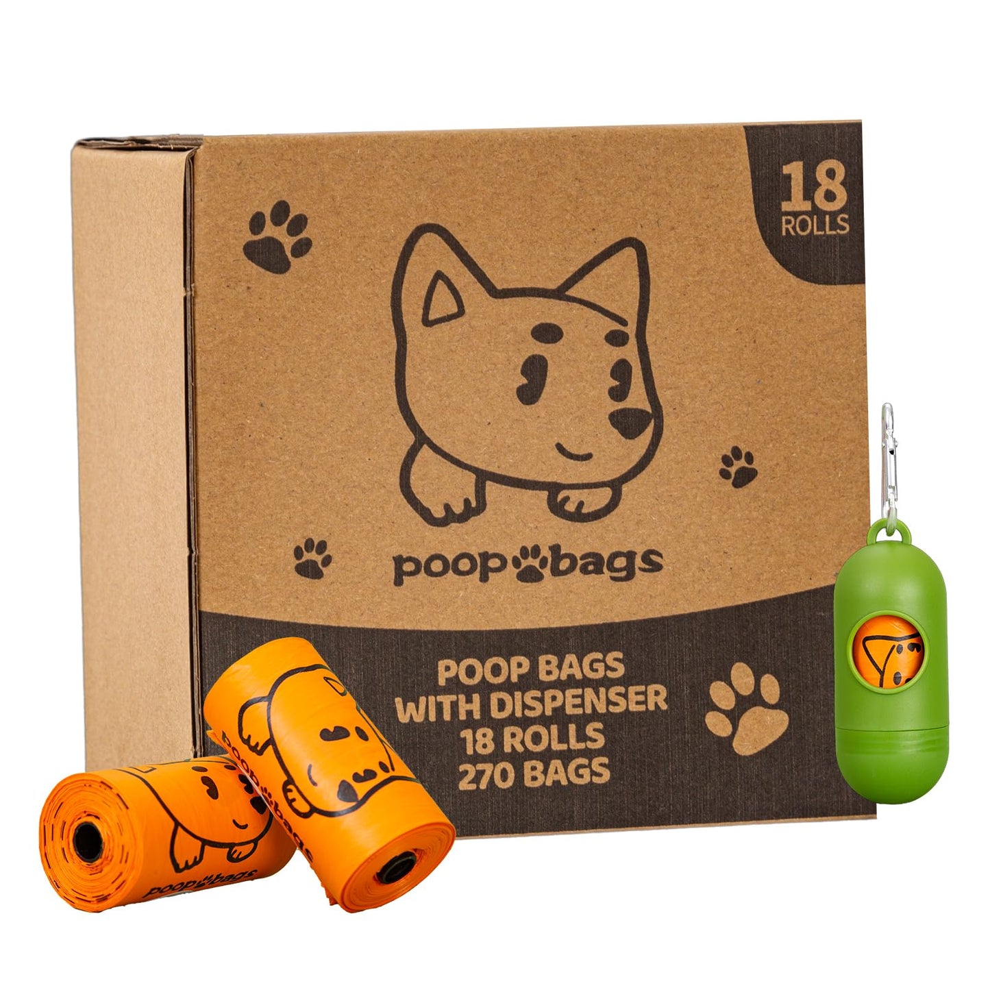 Watreeco Dog Poop Bags with Dispenser