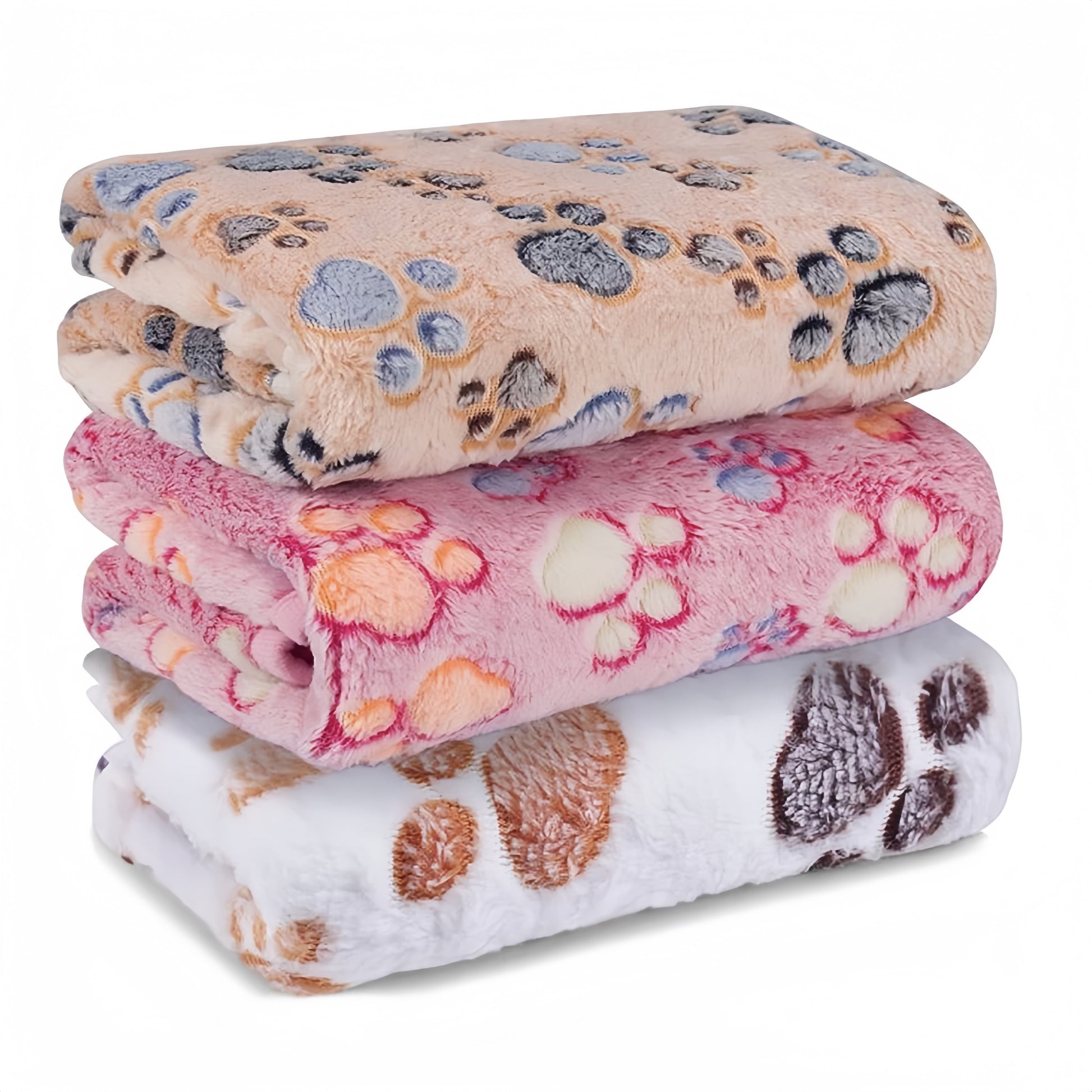 1 Pack 3 Blankets Super Soft Fluffy Premium Fleece Pet Blanket Flannel Throw for Dog Puppy Cat (23x16 inch)