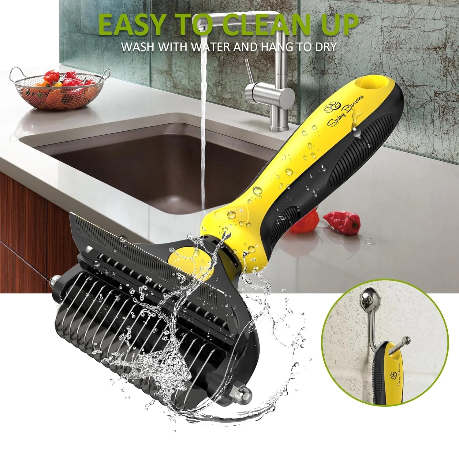2 in 1 Professional Grooming Rake for Cats & Dogs 