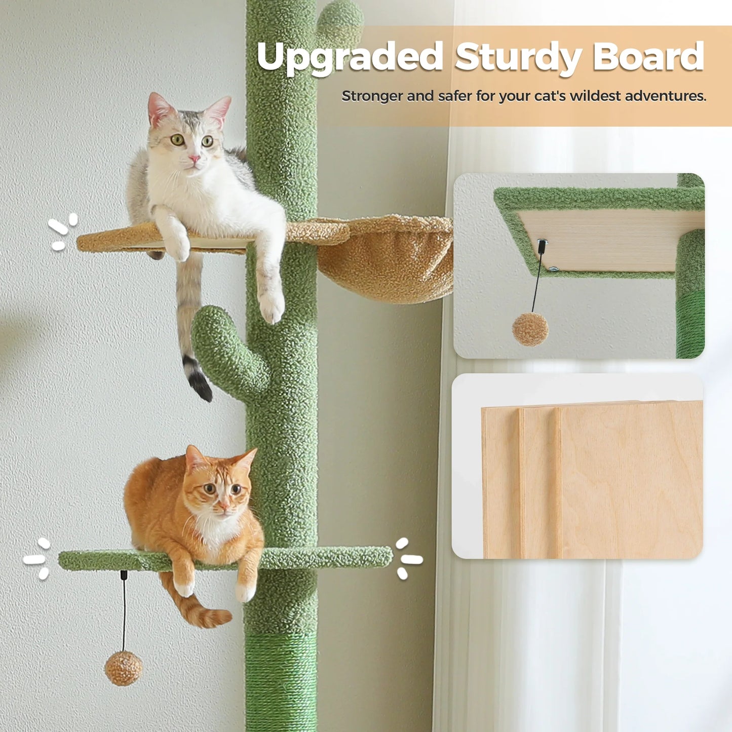 Floor to Ceiling Cat Tower 95-108" 