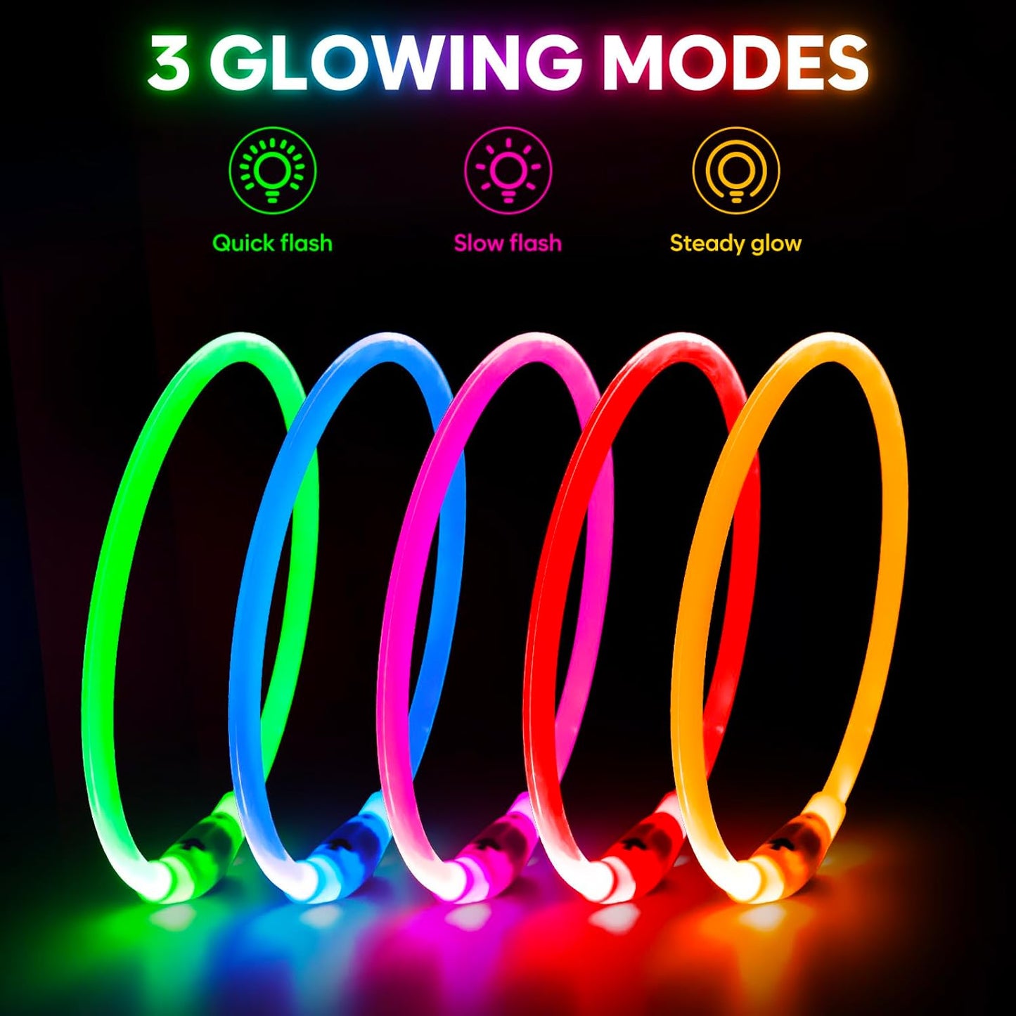 Light Up Dog Collar (Pink)