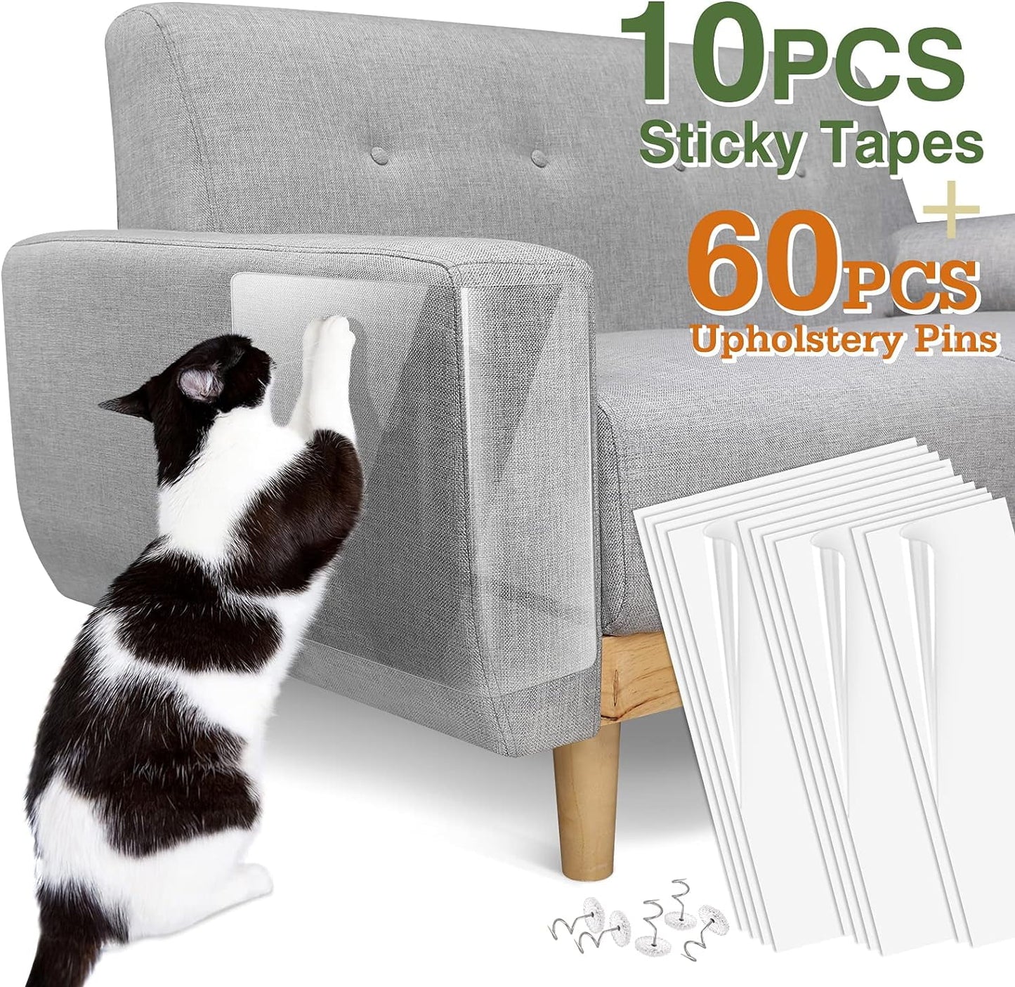 Cat Scratch Furniture Protector Tape, White