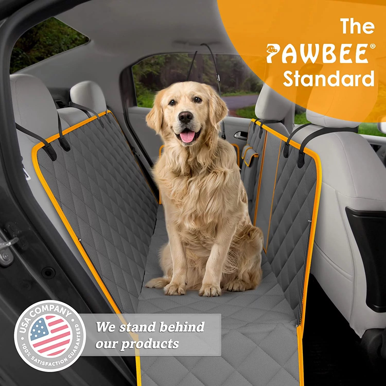 Dog Car Seat Cover, Waterproof & Nonslip Back Seat 