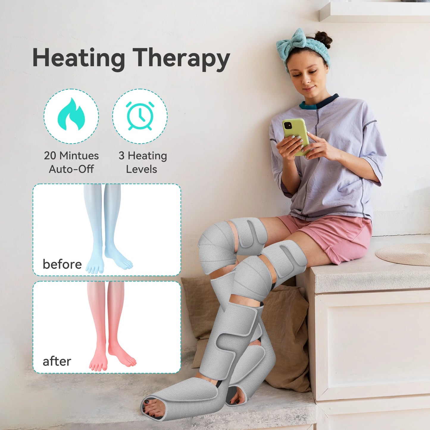 Leg Massager with Heat for Circulation