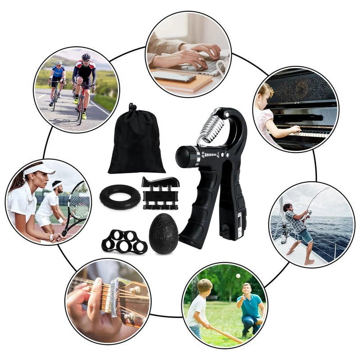 6 Pack Grip Strength Trainer Kit 