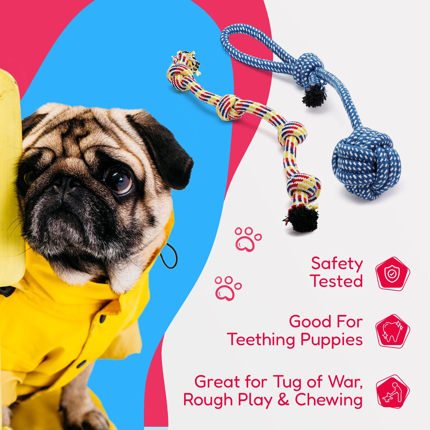 Dog Toy Pack of 11 Puppy Teething Toys