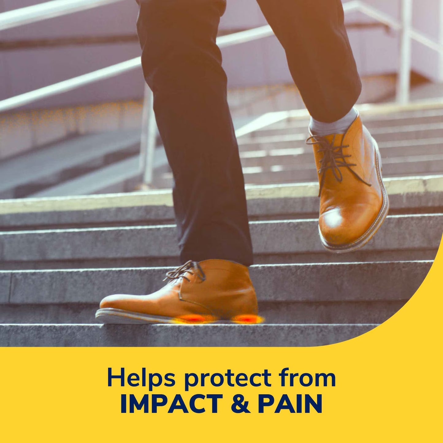 Men's Orthotic Inserts for Heel and Arch Pain Relief, Sizes 8-14