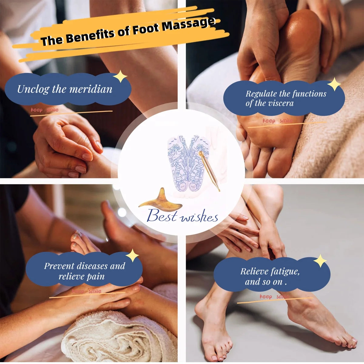 Reflexology Socks with Trigger Point Massage Tool, Foot Acupressure Reflexology Socks with Massage Socks Tools ,Relief Remedy for Foot Massage(Men,1Pair)