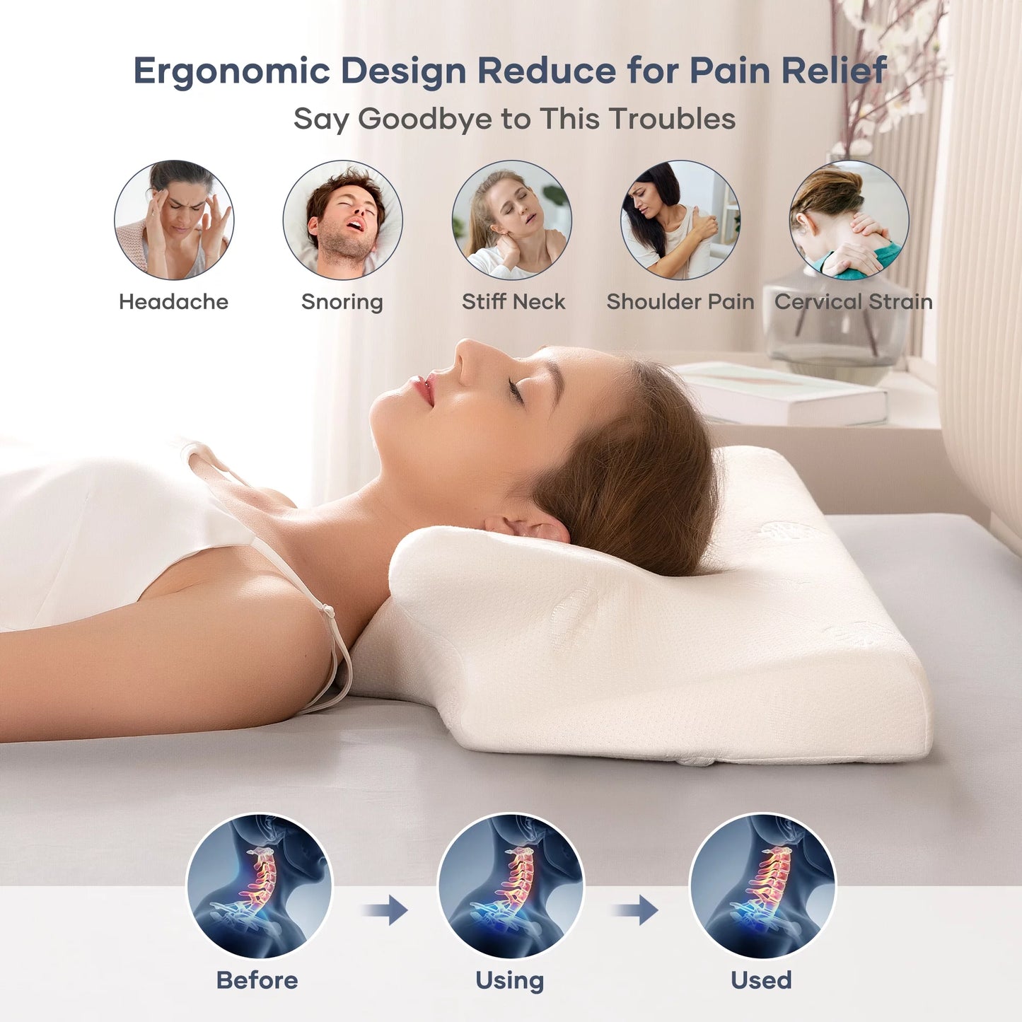 Cervical Pillow Memory Foam Orthopedic 