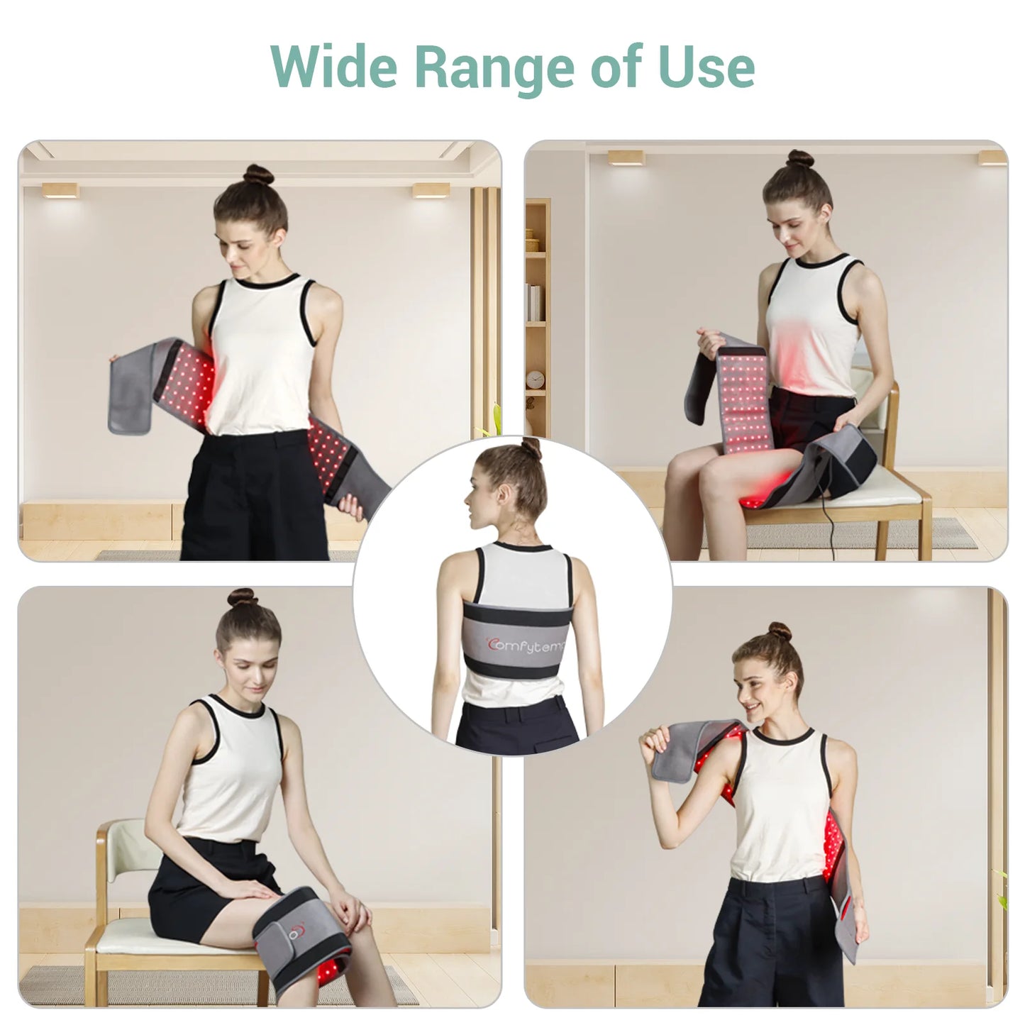 Red Light Pad for Back Waist with 126 LEDs Home  Use