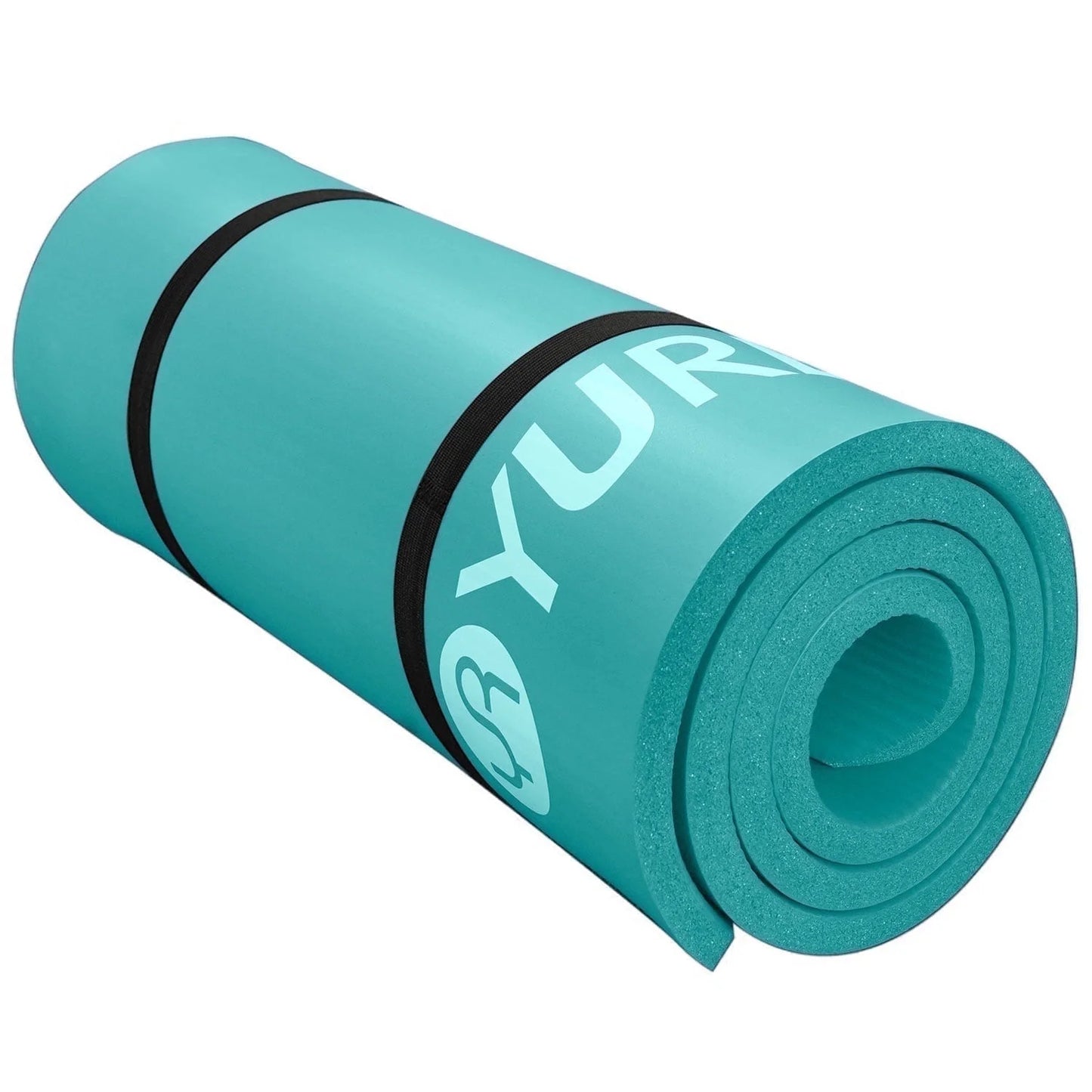Extra Thick Yoga Mat 4/5" Hi-Density Foam 76" Long, Ice Blue