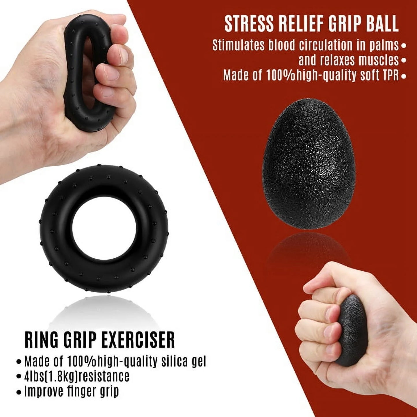 6 Pack Grip Strength Trainer Kit 