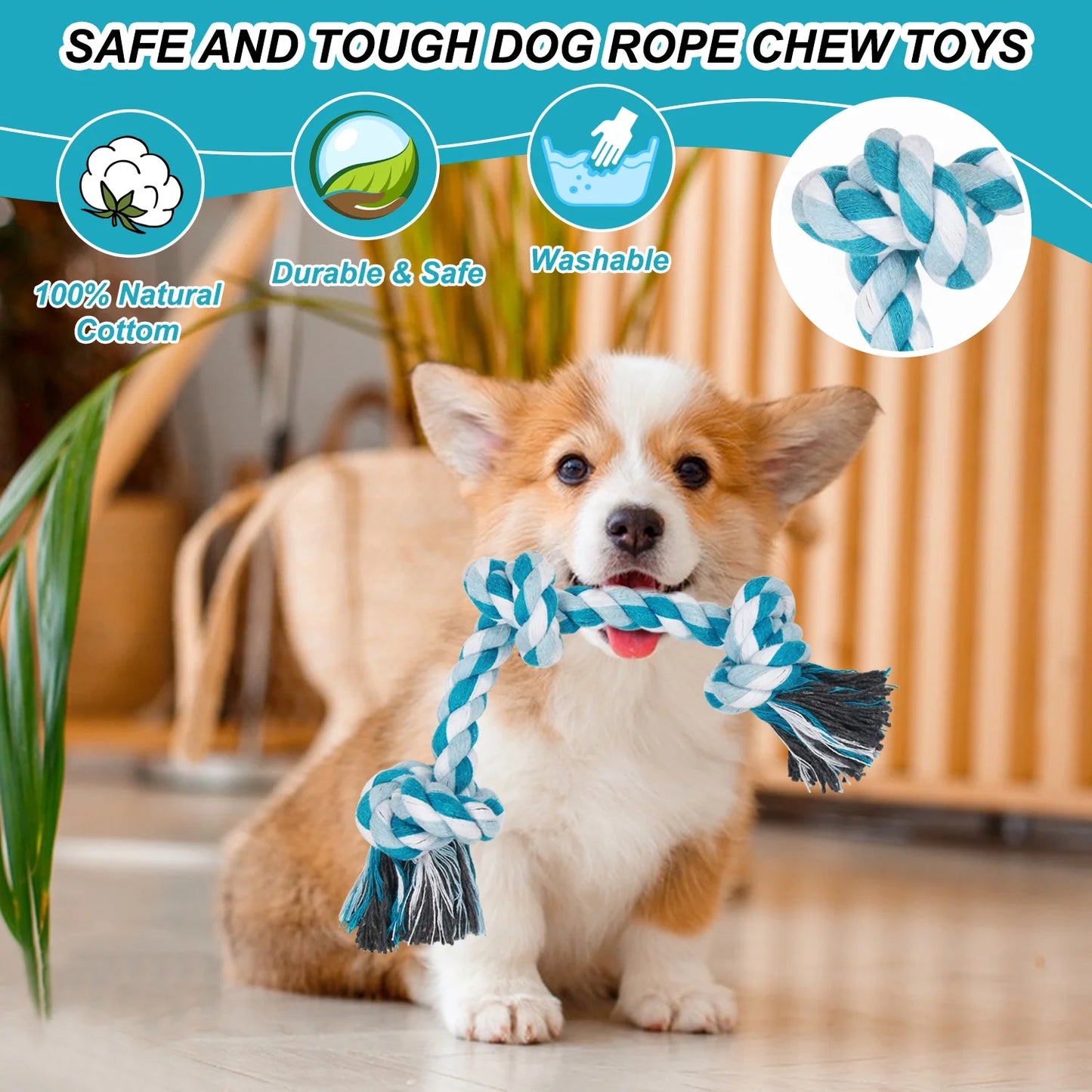 Vivifying 3 Knots Dog Rope Toys