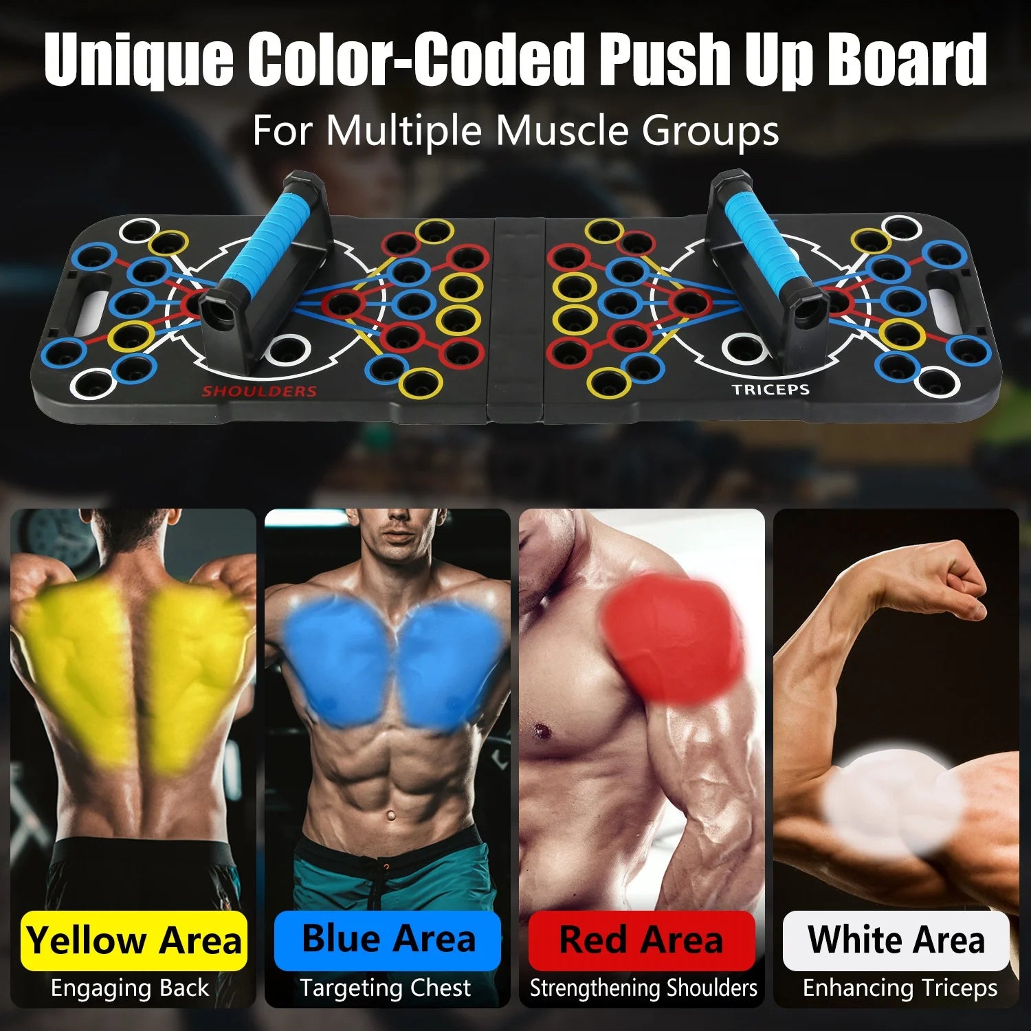 Multifunctional Push-Up Board for Home - Black