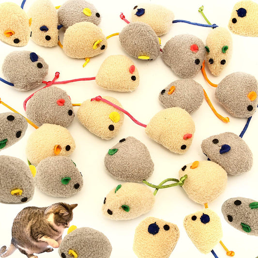 20 Pcs Cat Toys, Catnip Mice, Cat Mouse Toys, Catnip Cat Toys, (Grey)