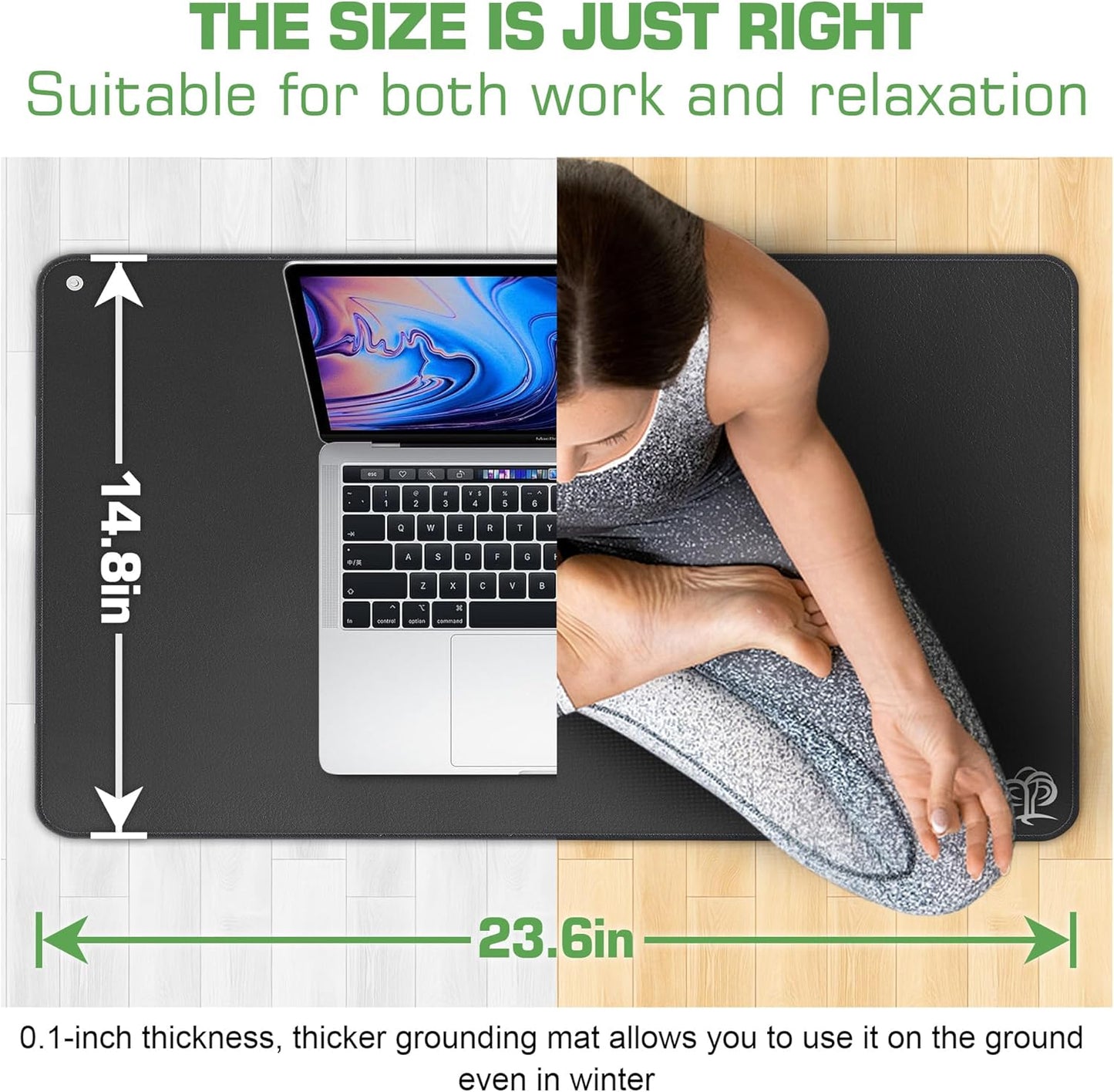 Grounding Mat for Feet 3MM Thickened Earthing Mat Grounding Pad 