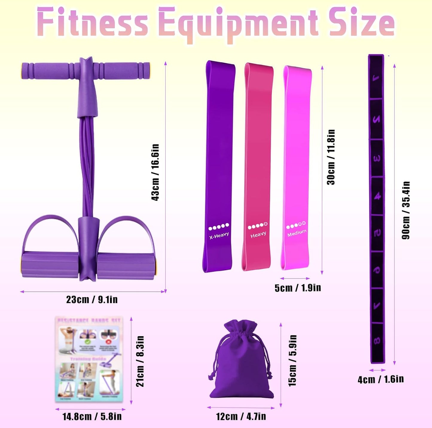 5 Pcs Resistance Bands Set