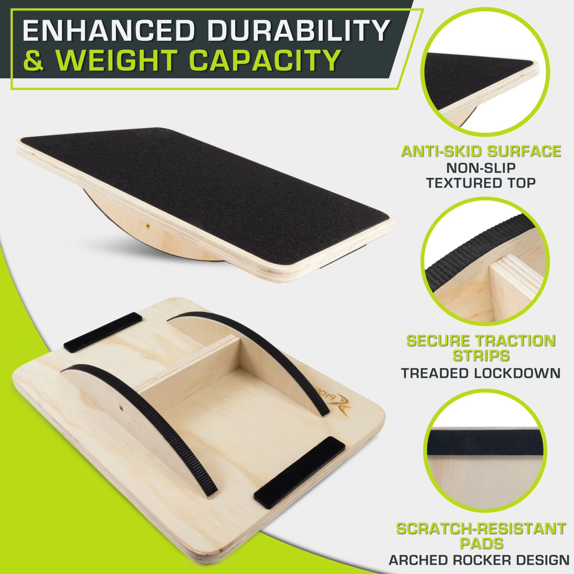 Wooden Balance Board for Standing Desks