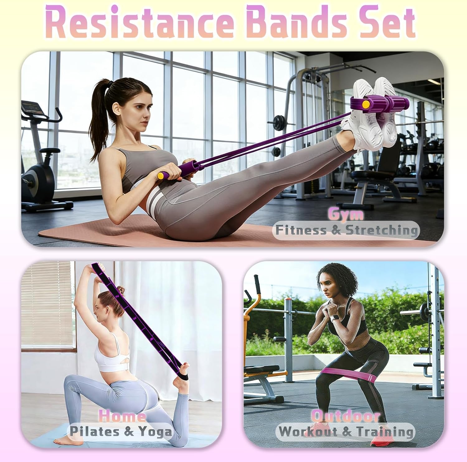 5 Pcs Resistance Bands Set