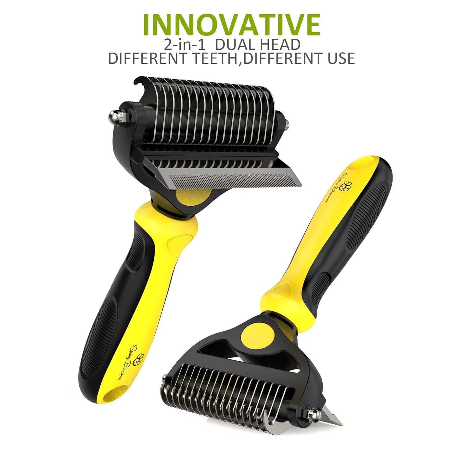 2 in 1 Professional Grooming Rake for Cats & Dogs 