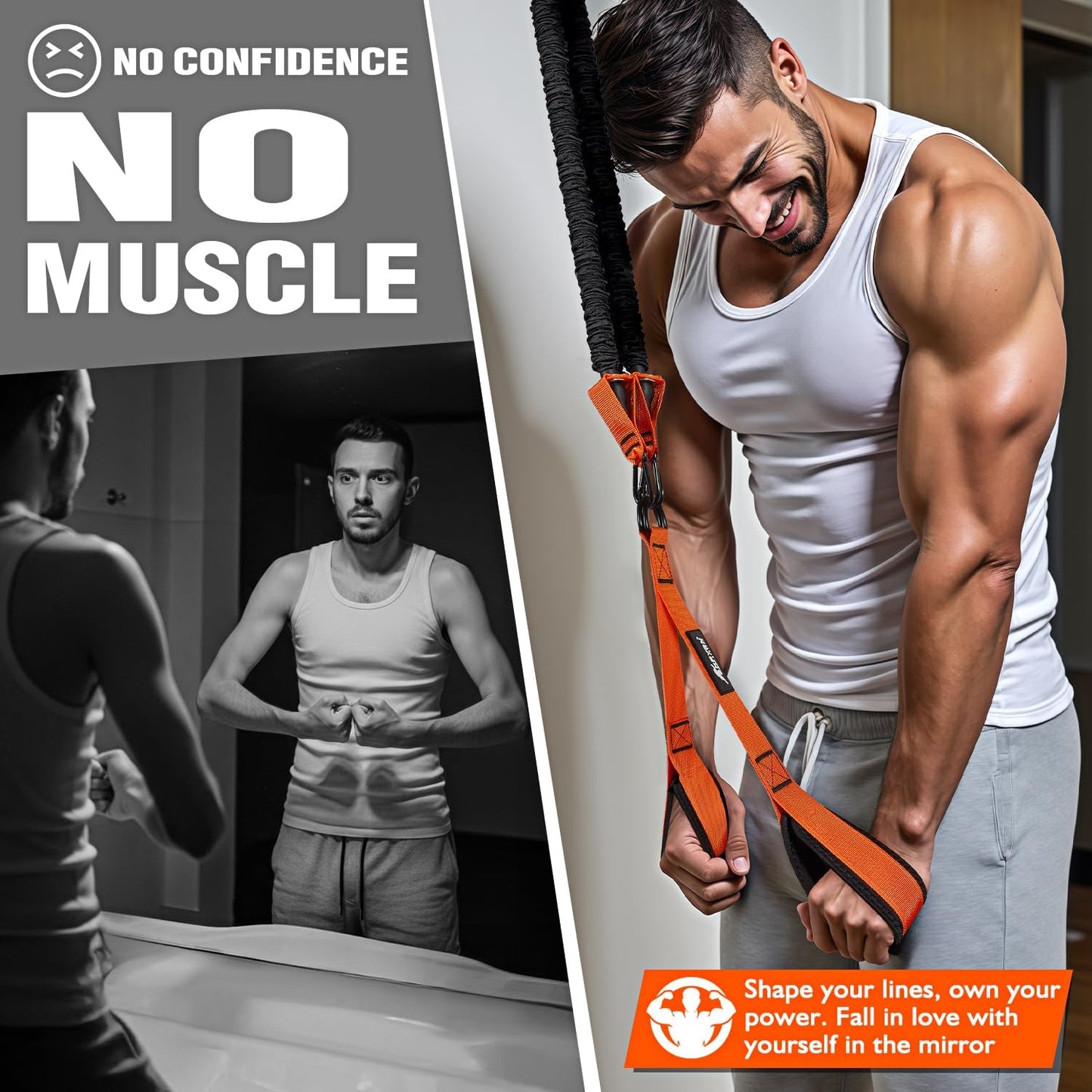 HPYGN Heavy Duty Resistance Bands for Comprehensive Upper Body Training
