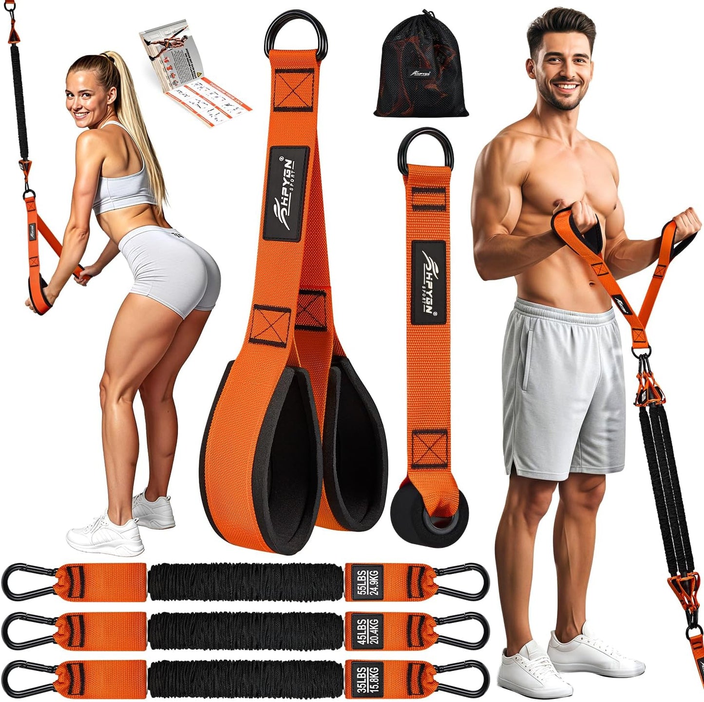 HPYGN Heavy Duty Resistance Bands for Comprehensive Upper Body Training