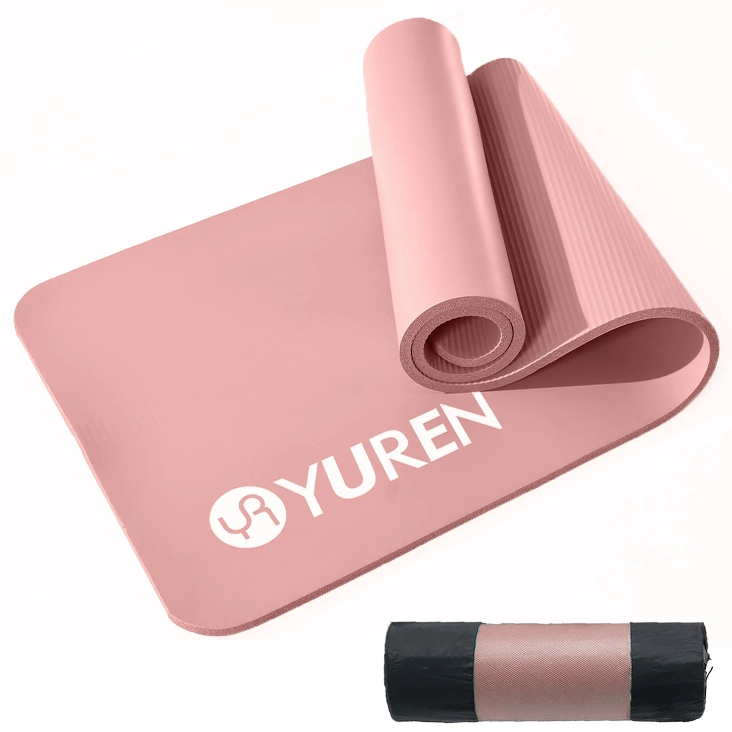 Thick Yoga Mat with Carry Bag, 76"x24"x 20mm Thick, Pink