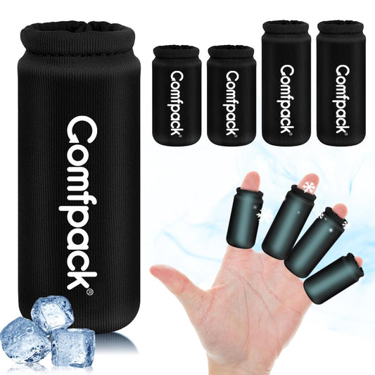 Comfpack Reusable Finger Ice Pack Sleeves (4-Pack)