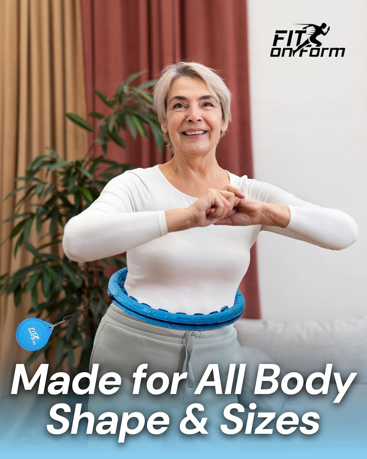 FIT ON Form Infinity Weighted Hula Hoop for Adults Weight Loss