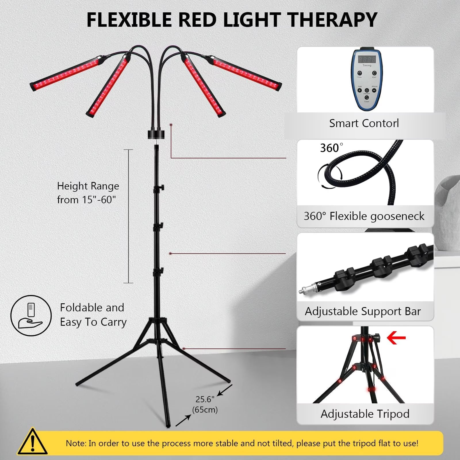 Red Light Therapy Lamp, 32W 180LEDs 