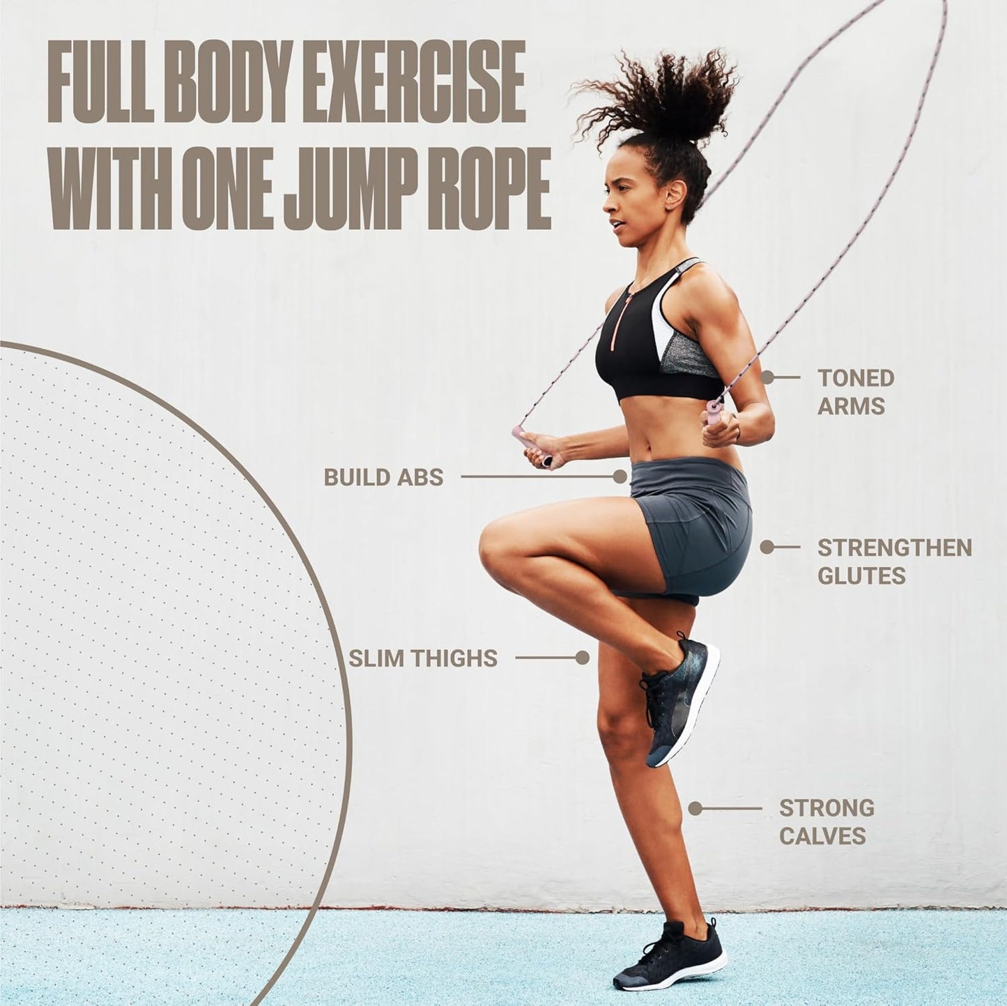 Sportbit Custom-Fit Beaded Jump Rope 