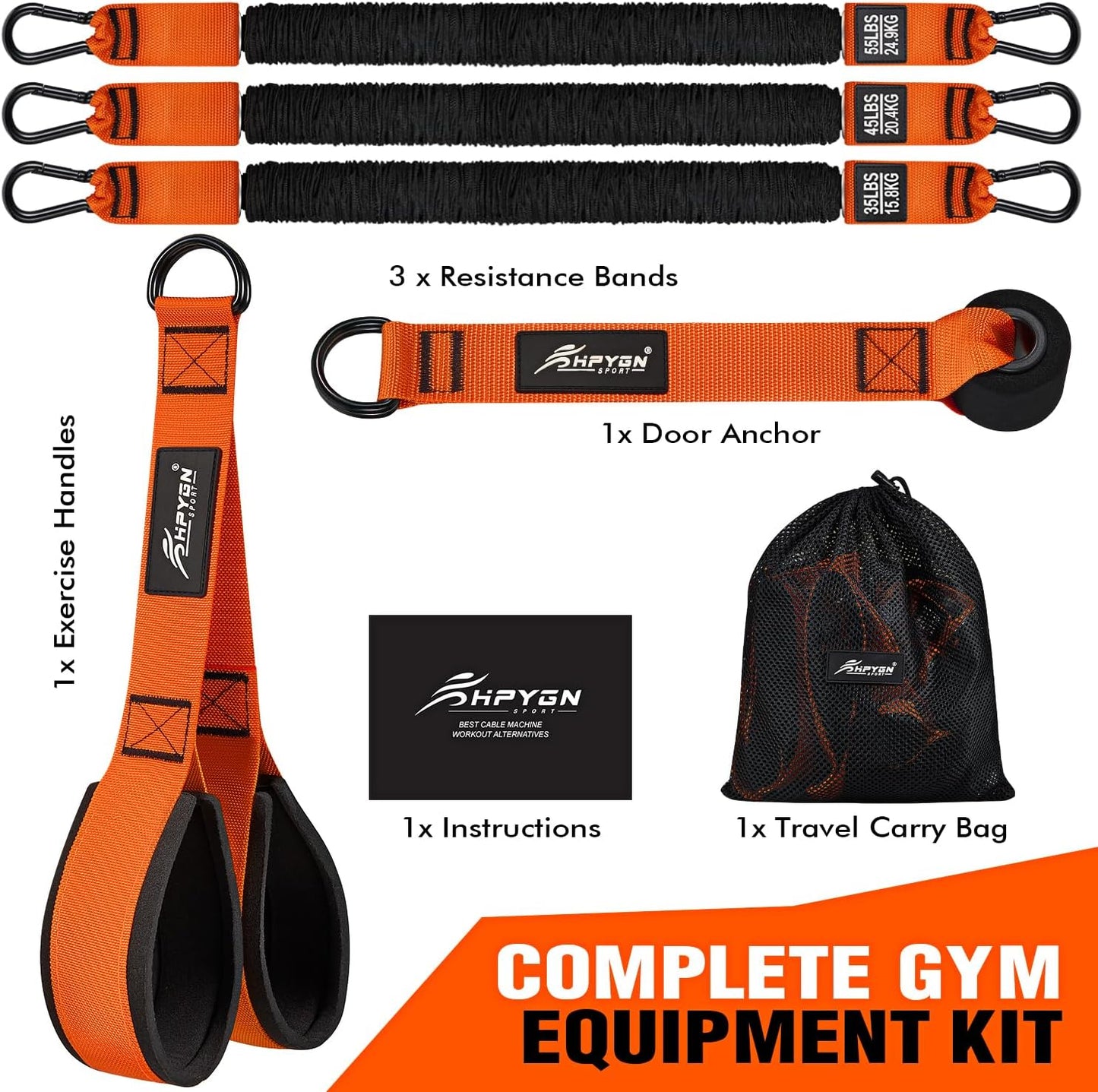 HPYGN Heavy Duty Resistance Bands for Comprehensive Upper Body Training