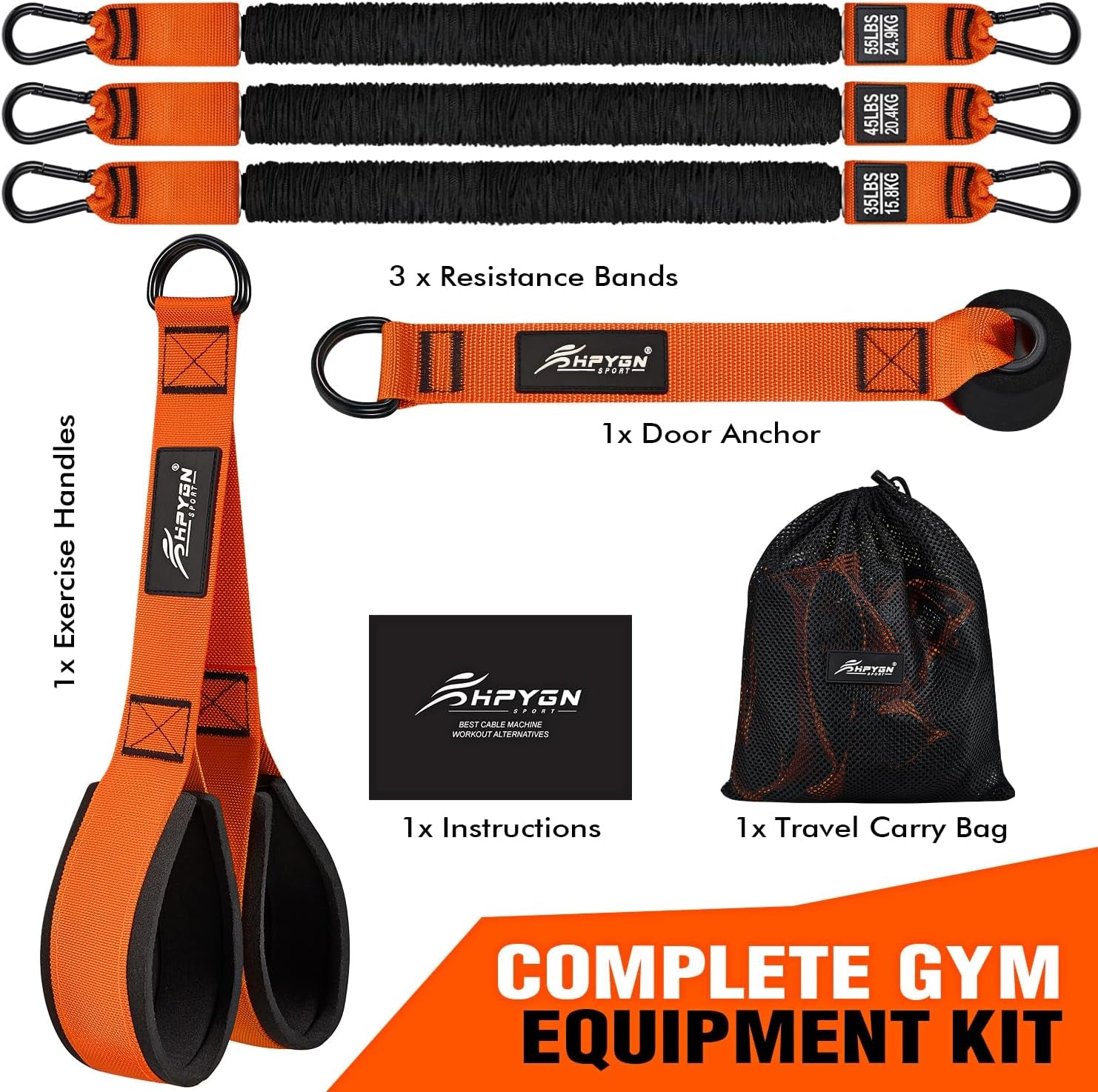 HPYGN Heavy Duty Resistance Bands for Comprehensive Upper Body Training