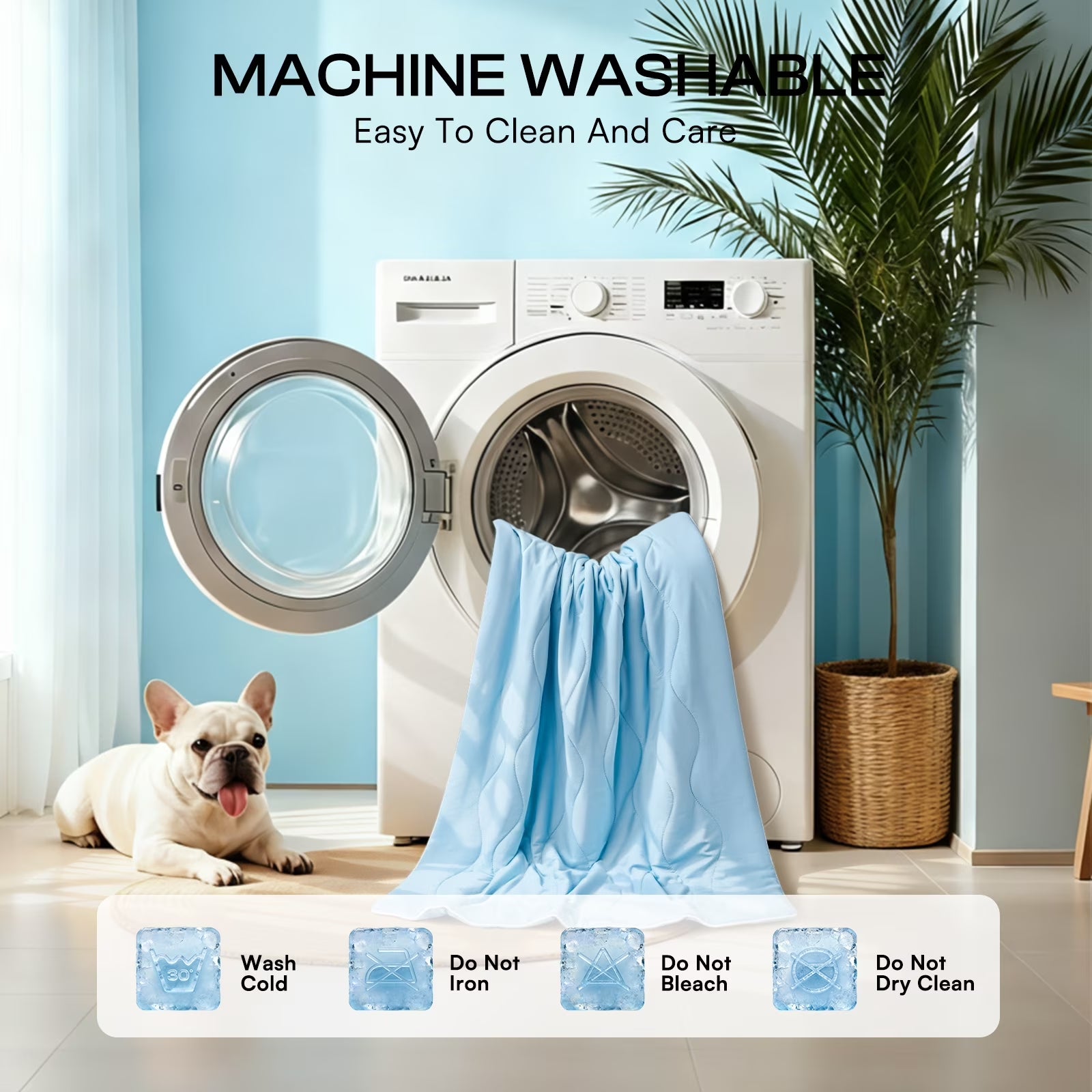 Premium Cooling Dog Blanket Washable Q-MAX>0.5 Small - Medium - Large 