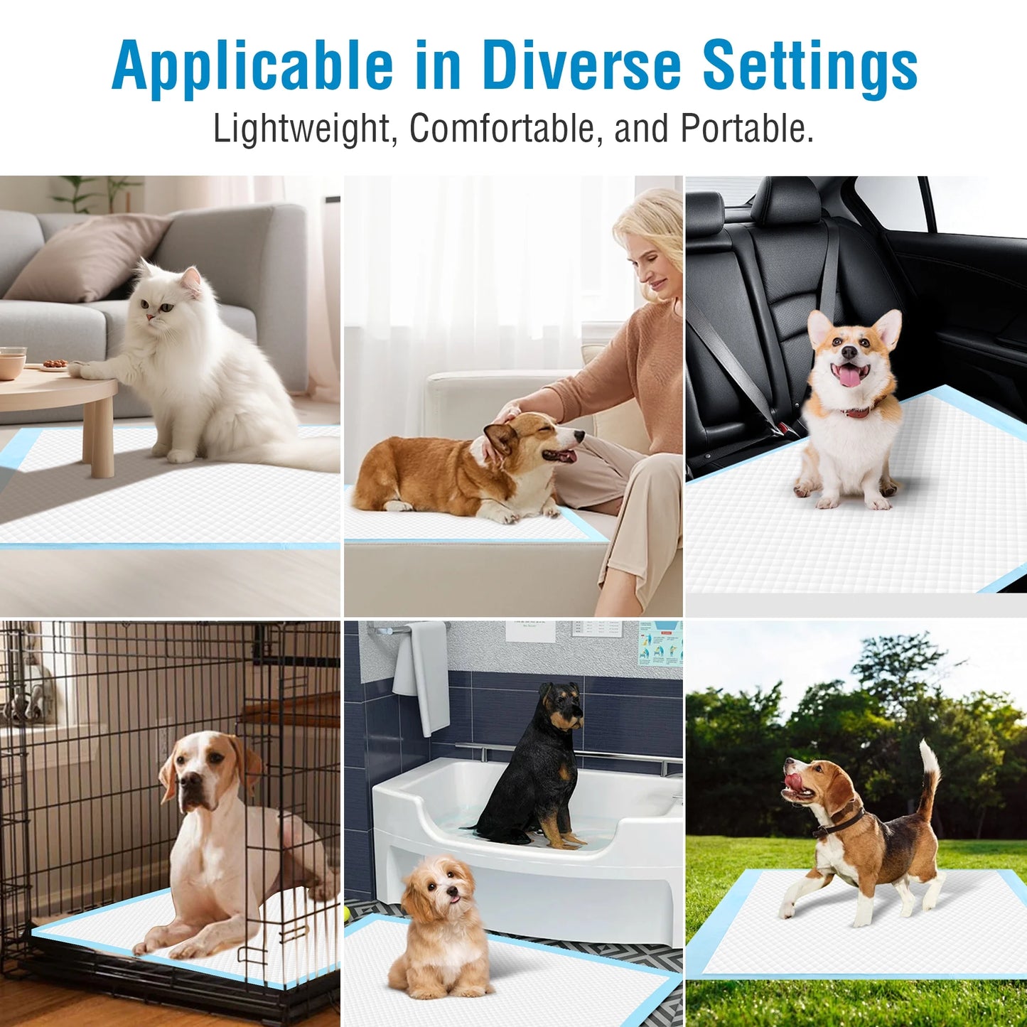 L Puppy Pads Dog Training Pads, 22"x 22", 100 COUNT